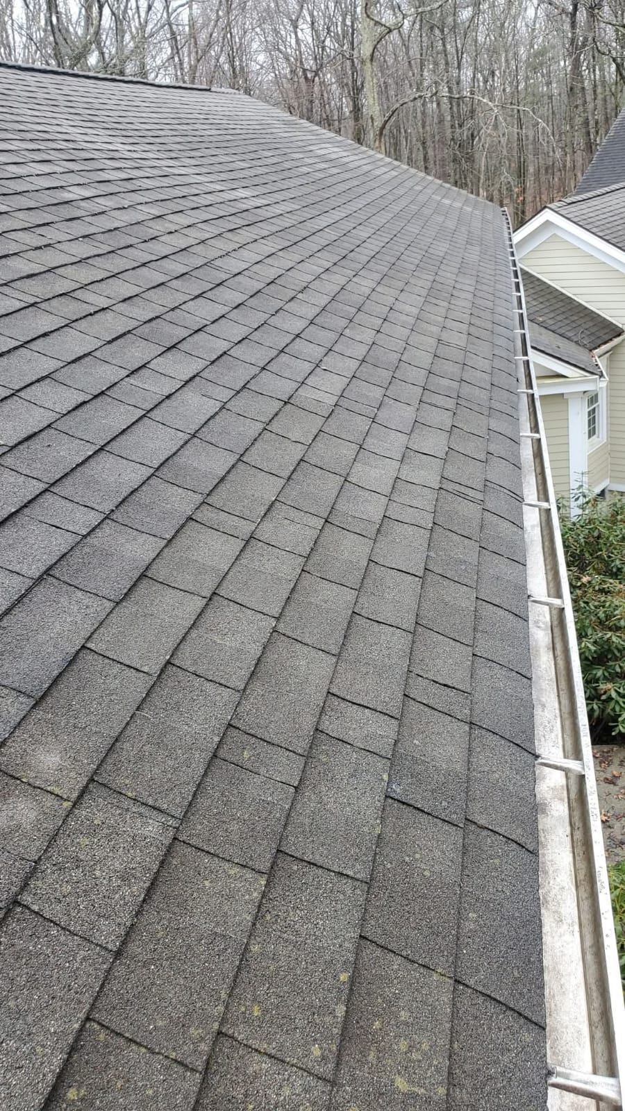 Same gutter line fully cleared after service